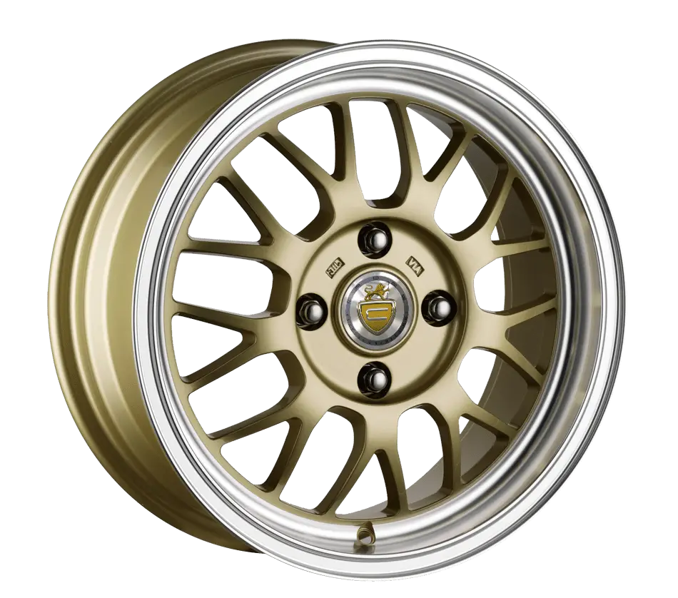 Gold Alloy Car Wheel Design