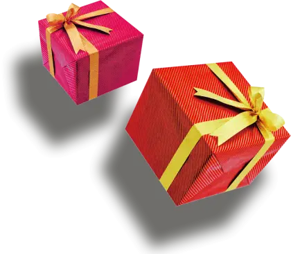 Colorful Gift Boxes with Ribbons