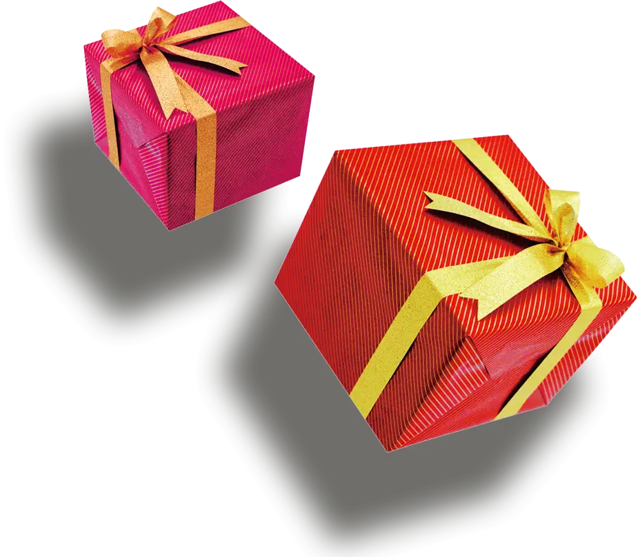 Colorful Gift Boxes with Ribbons