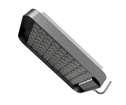 Modern LED Street Light in Metallic Design