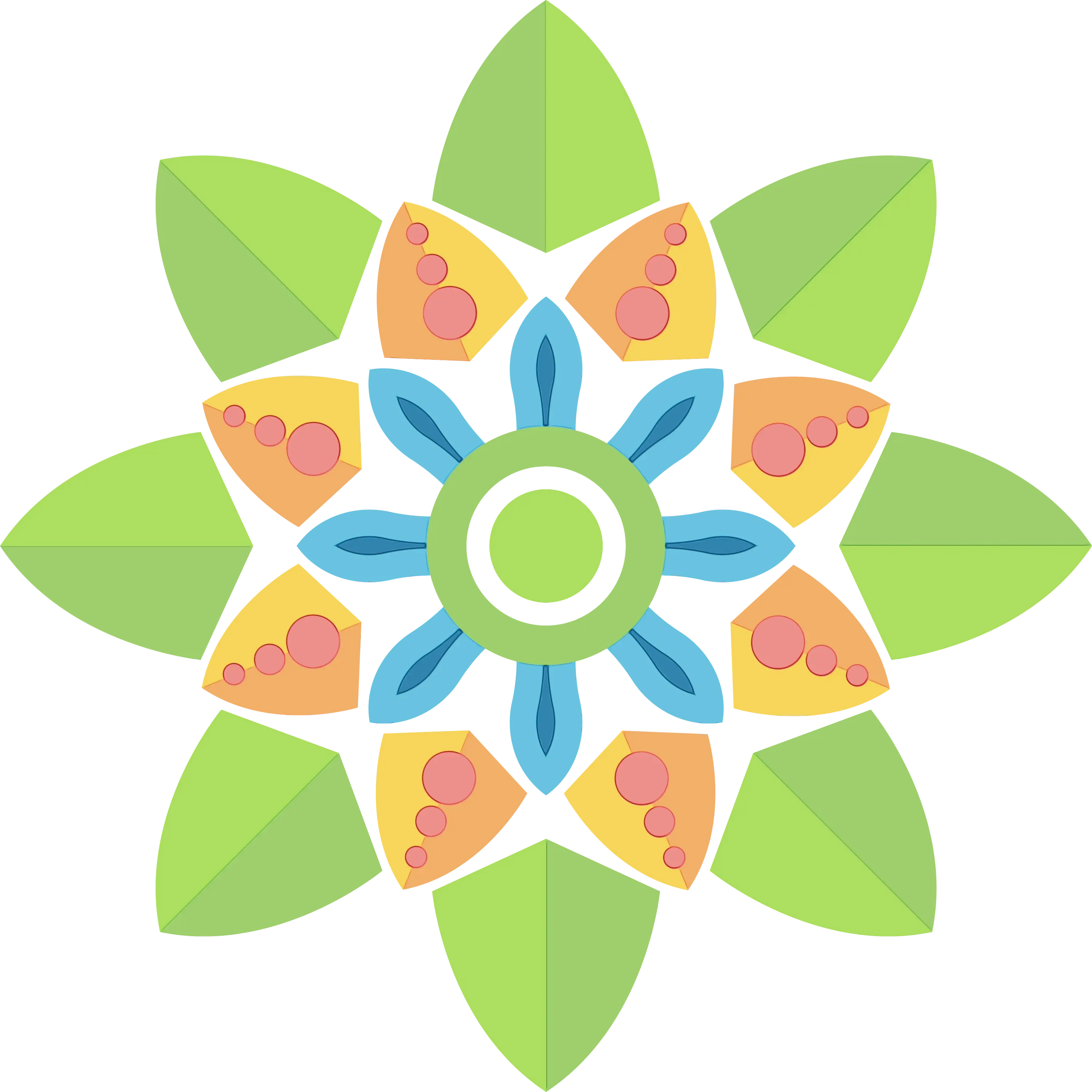 Colorful Flower Motif Design