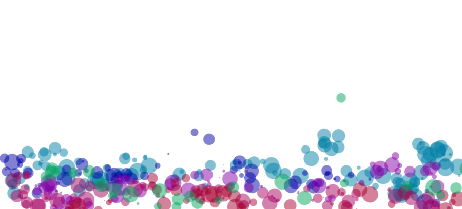 Colorful Bubbles in Vibrant Background