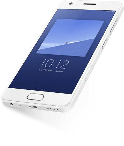 White Smartphone with Touchscreen Display