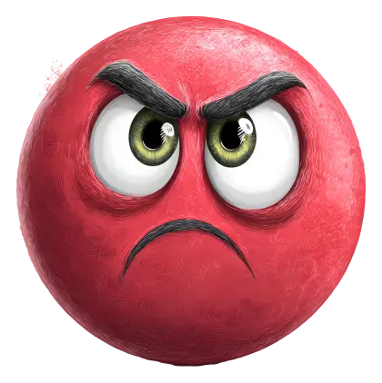 Red Angry Face Emoji