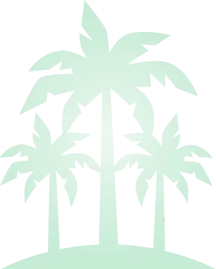 Silhouette of Pastel Palm Trees