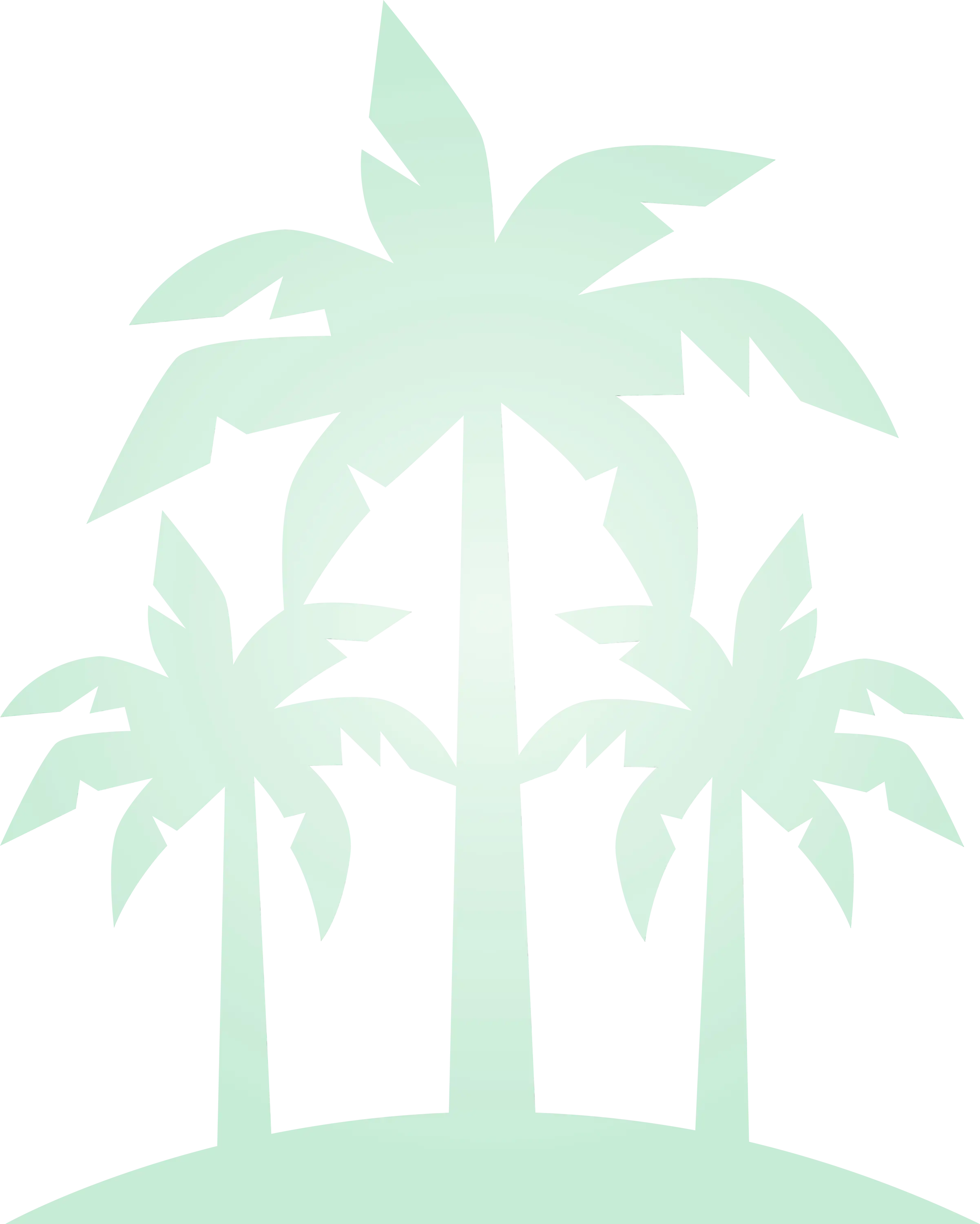 Silhouette of Pastel Palm Trees