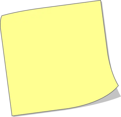 Yellow Sticky Note for Office and Reminders