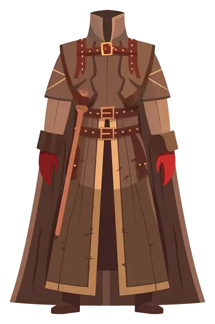 Medieval Fantasy Outfit with Staff