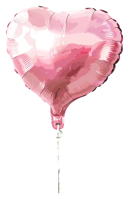 Pink Heart-Shaped Balloon for Romantic Decoration