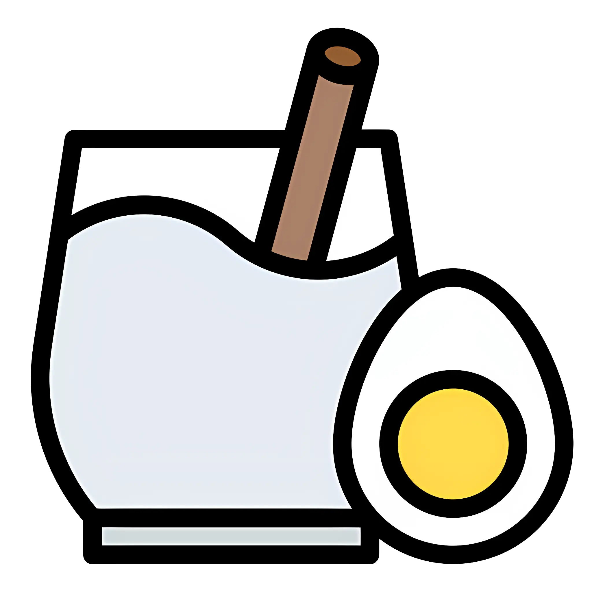 Glass of Drink with Egg