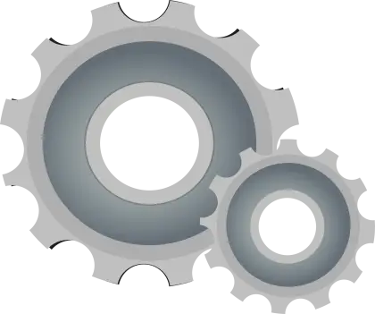 Gray Mechanical Gears Illustration