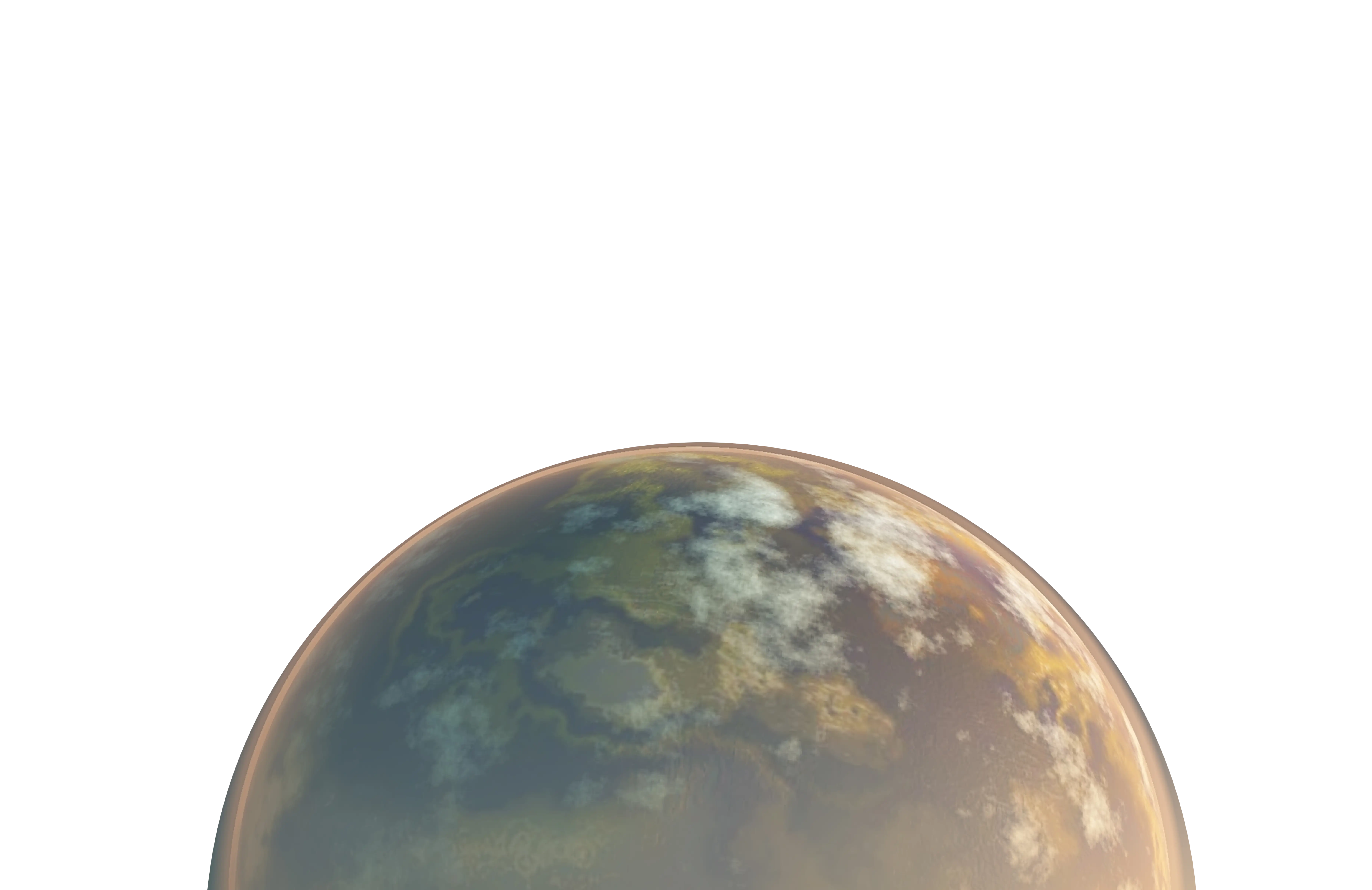 Half Planet with Atmospheric Texture