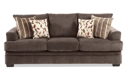 Comfortable Grey Sofa with Decorative Pillows