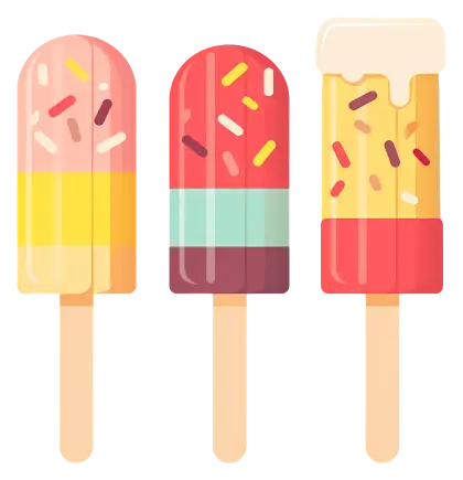 Bright Colorful Popsicle Illustration