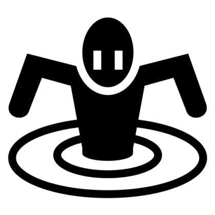 Swimmer Icon in Water
