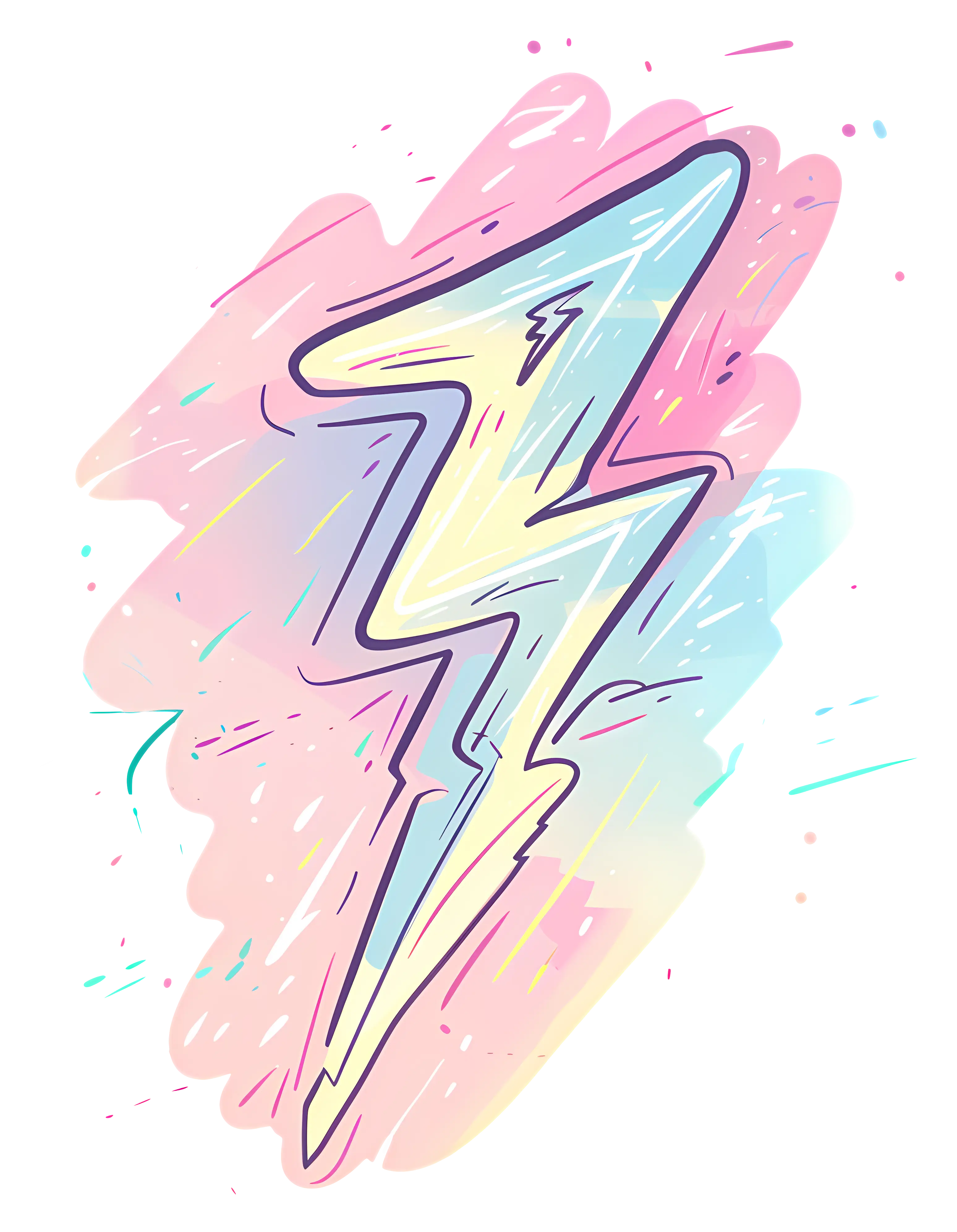 Colorful Lightning Bolt Illustration