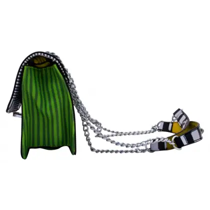 Stylish Green Bag with Chain Straps