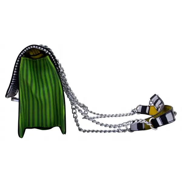Stylish Green Bag with Chain Straps