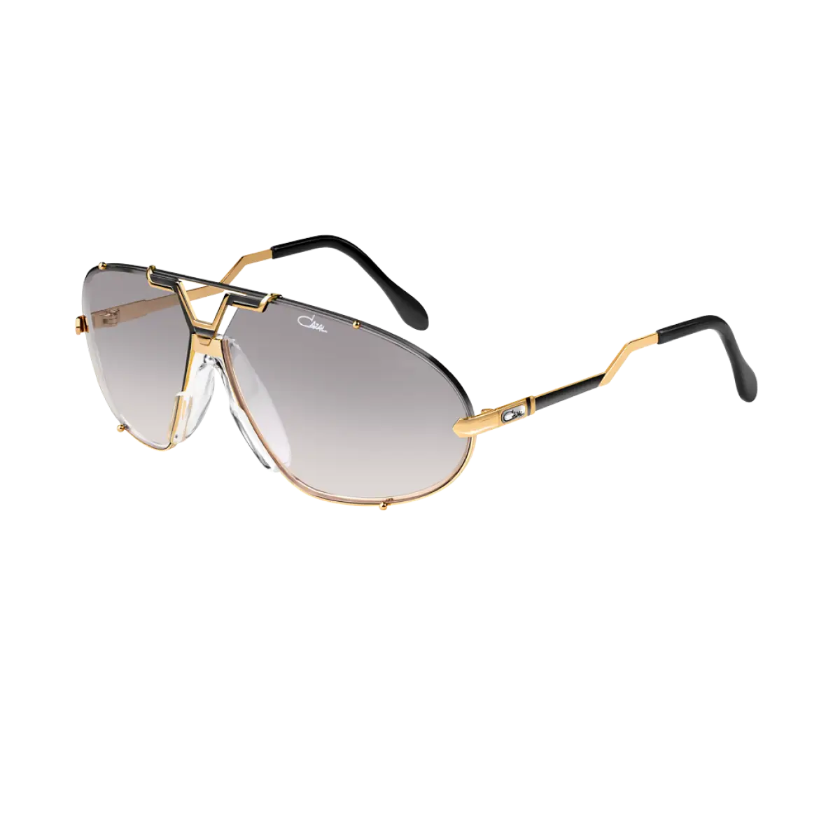 Gold and Black Aviator-Style Sunglasses