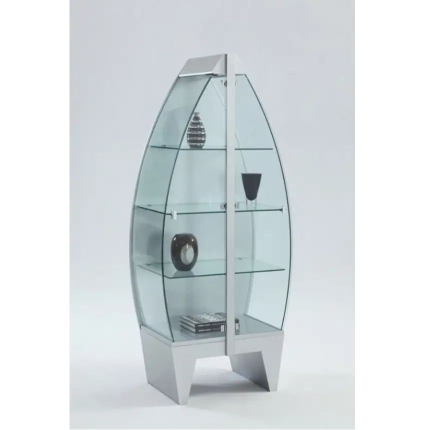 Modern Glass Cabinet with Shelves