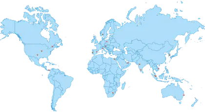 Blue World Map for Geographical Representation