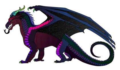 Dragon with Vibrant and Colorful Wings