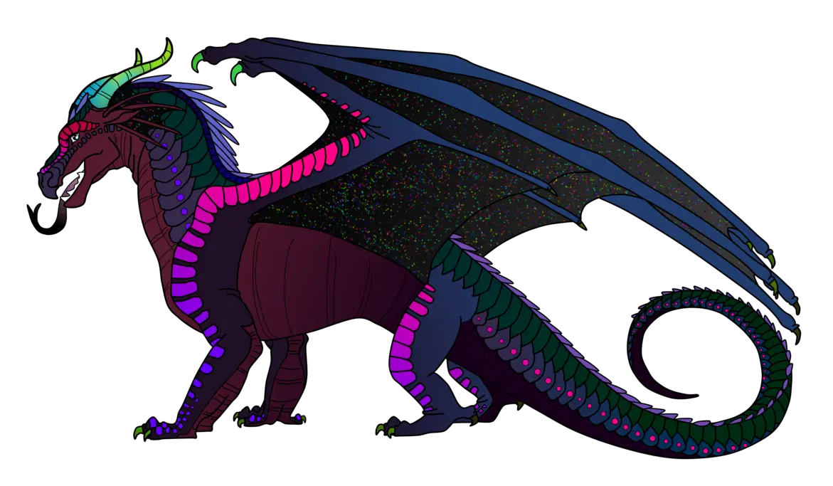 Dragon with Vibrant and Colorful Wings