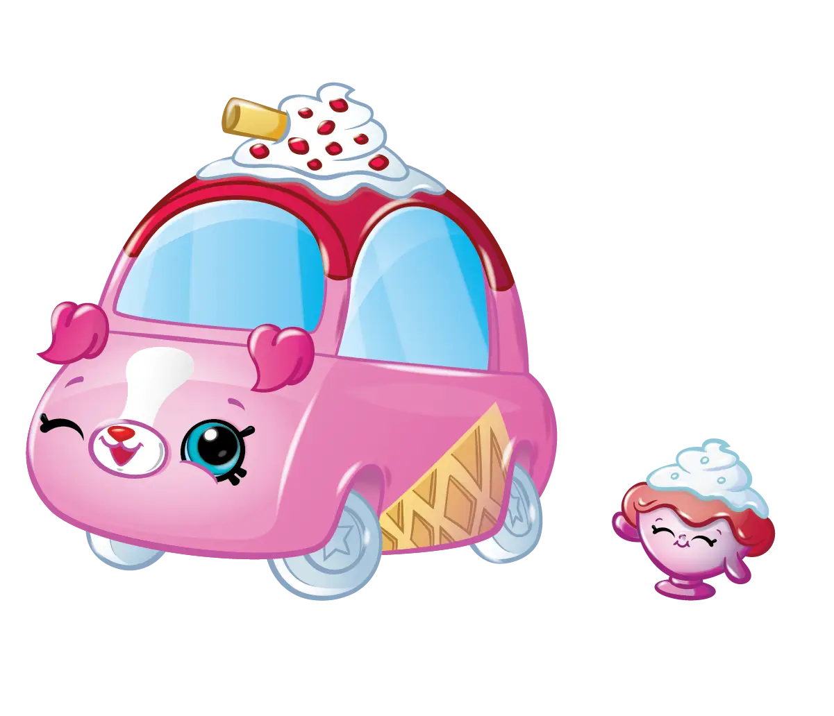 Adorable Pink Ice Cream Car Toy