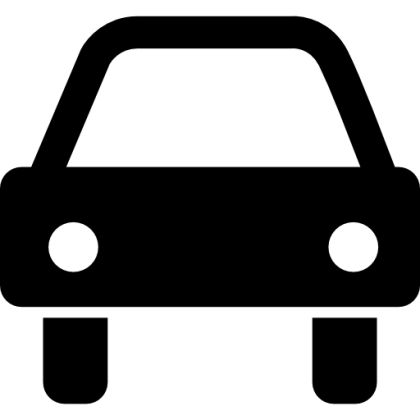 Minimalist Black Car Icon