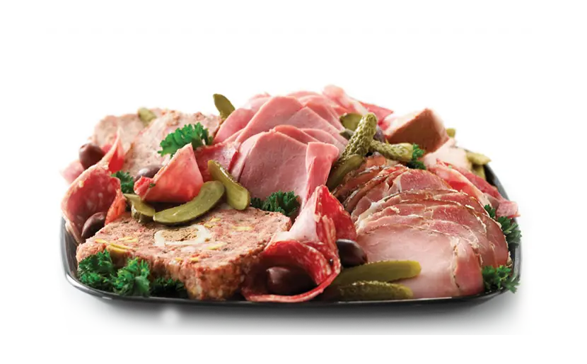 Delicious Meat Platter with Garnish