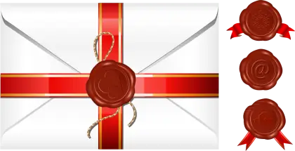 Sealed Envelope with Wax Stamp