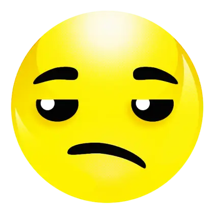 Unimpressed Yellow Emoji Face