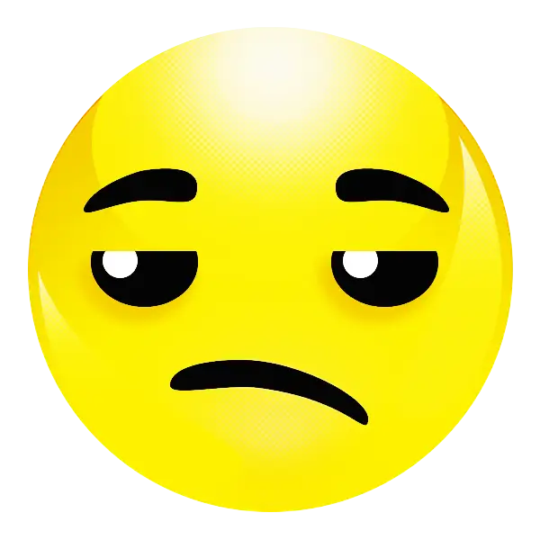 Unimpressed Yellow Emoji Face