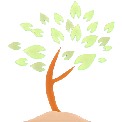 Abstract Tree with Green Leaves