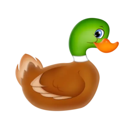 Cute Cartoon Duck Illustration