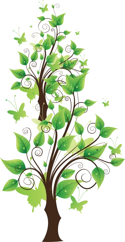 Beautiful Green Leafy Tree Illustration