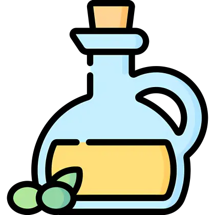 Cartoon Olive Oil Bottle Illustration
