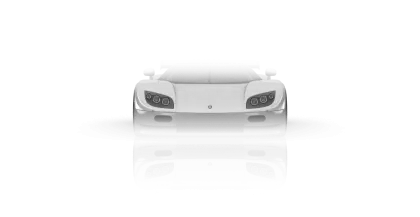 Minimal White Car Front View Illustration
