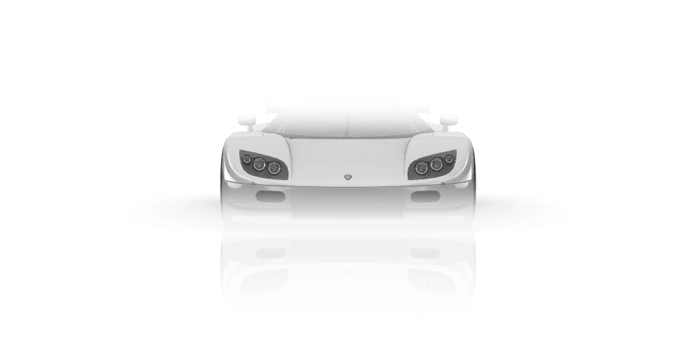 Minimal White Car Front View Illustration