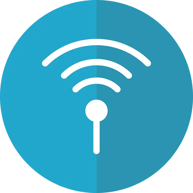 Wi-Fi Icon in Blue Circle Design