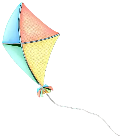 Colorful Kite with Multicolor Design