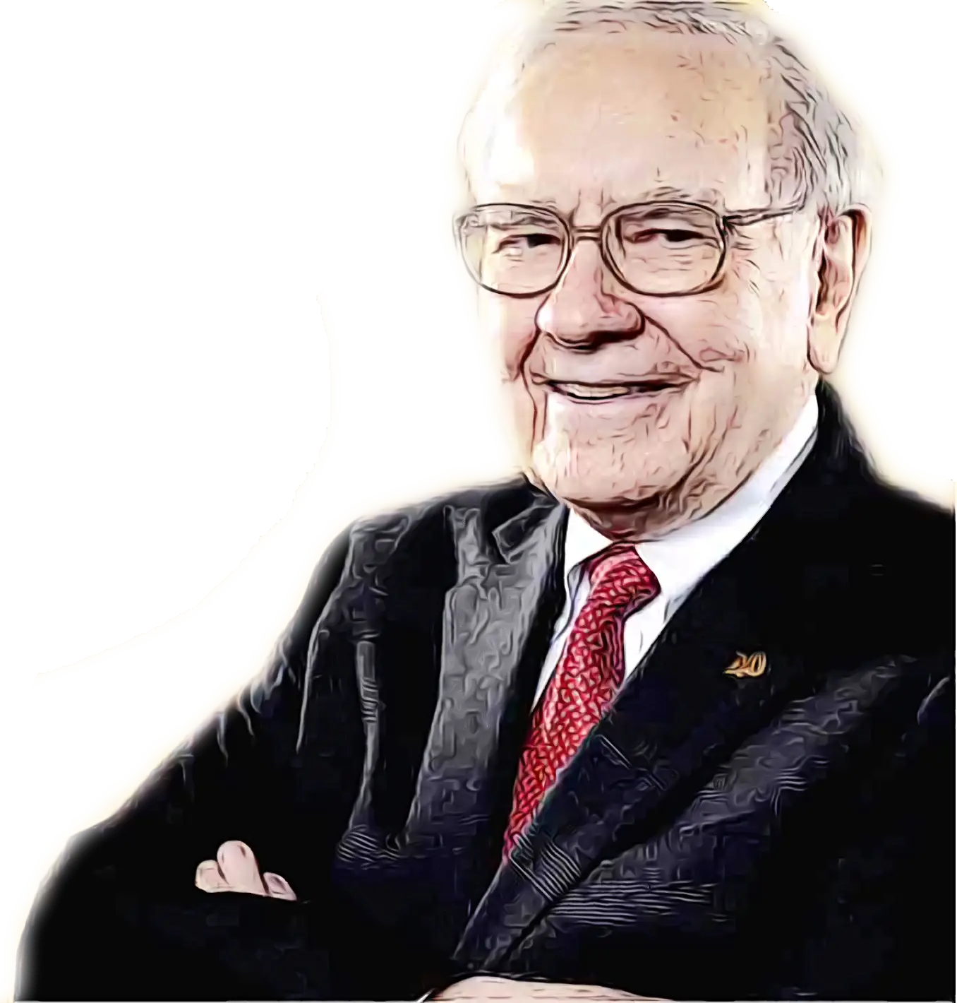 Elderly Man in Suit and Glasses
