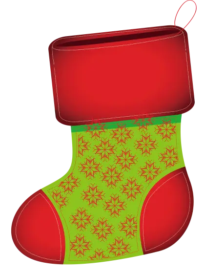 Christmas Stocking with Star Pattern