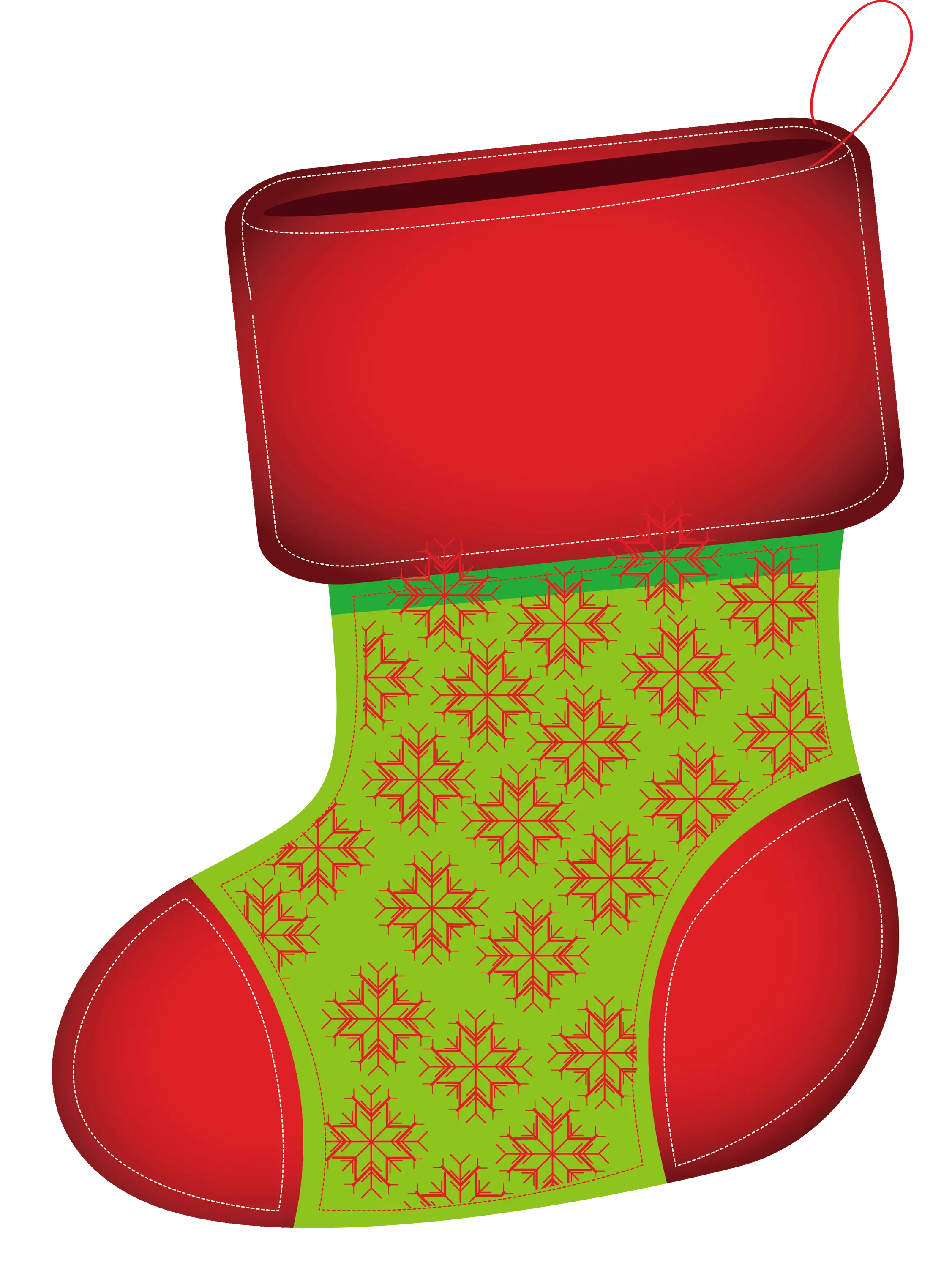 Christmas Stocking with Star Pattern