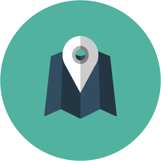 Map with Pin Icon for Navigation and Travel