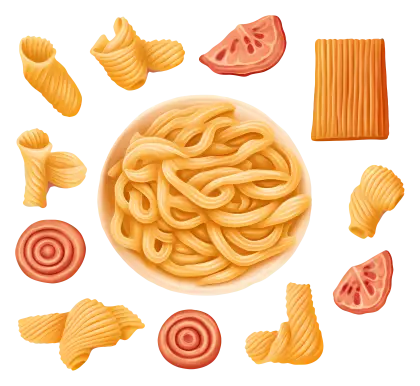 Pasta and Ingredients