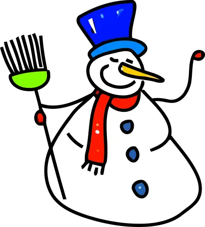 Snowman Cartoon for Winter Cheer