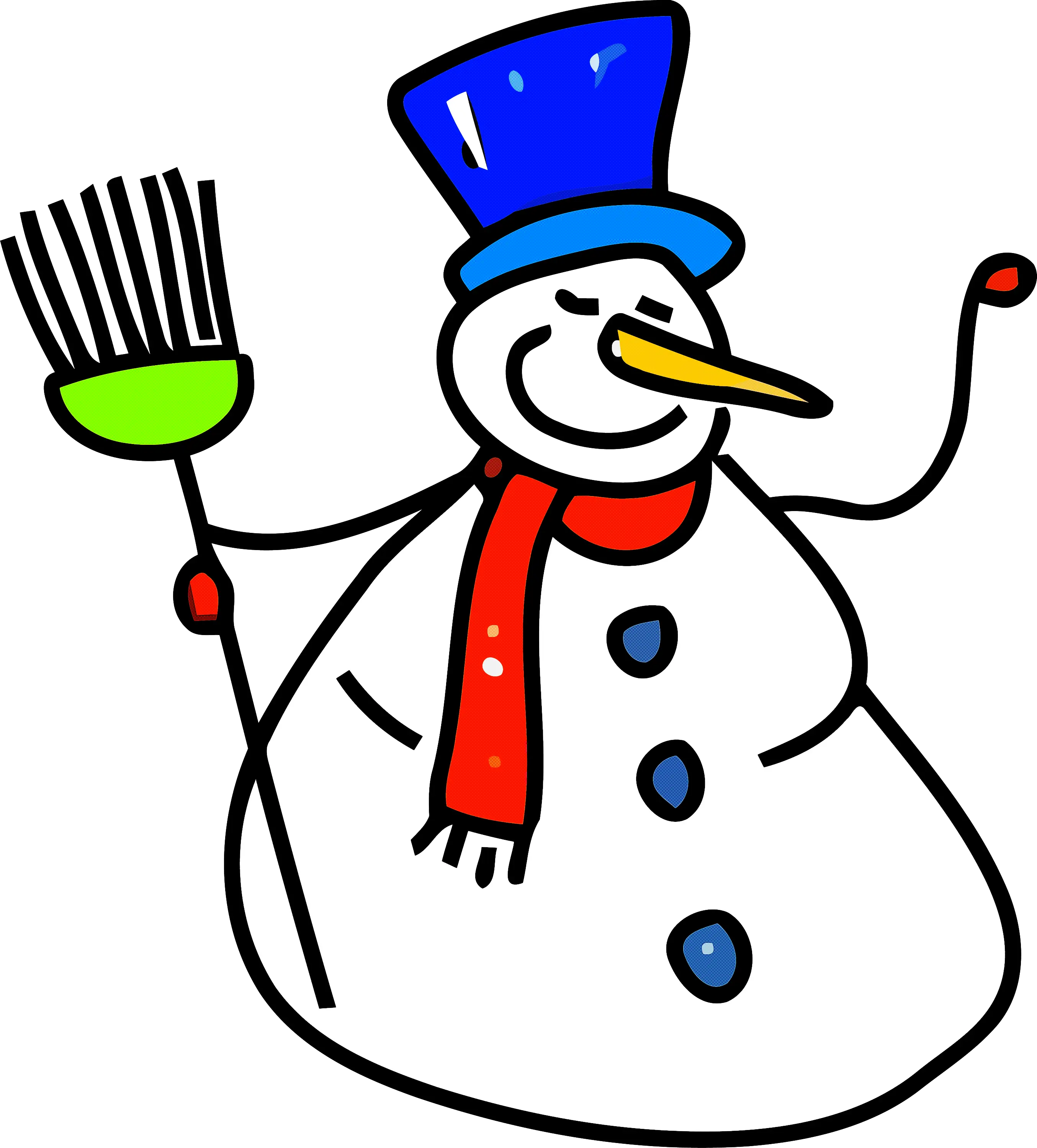 Snowman Cartoon for Winter Cheer