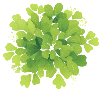 Cluster of Fresh Green Leaves