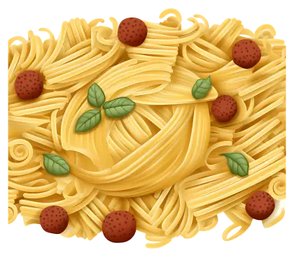 Hearty Plate of Pasta with Meatballs